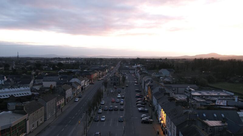 Market Square, Templemore, Co. Tipperary. O’Connell Square, Mountmellick, Co. Laois. Photograph: Magnaparte