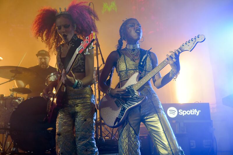 Nova Twins performing in London, October 2022. Photograph: Antony Jones/Getty