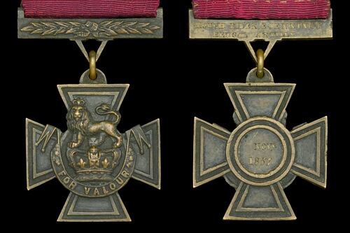 A Victoria Cross medal and Princess Diana’s ‘revenge dress’ from The Crown