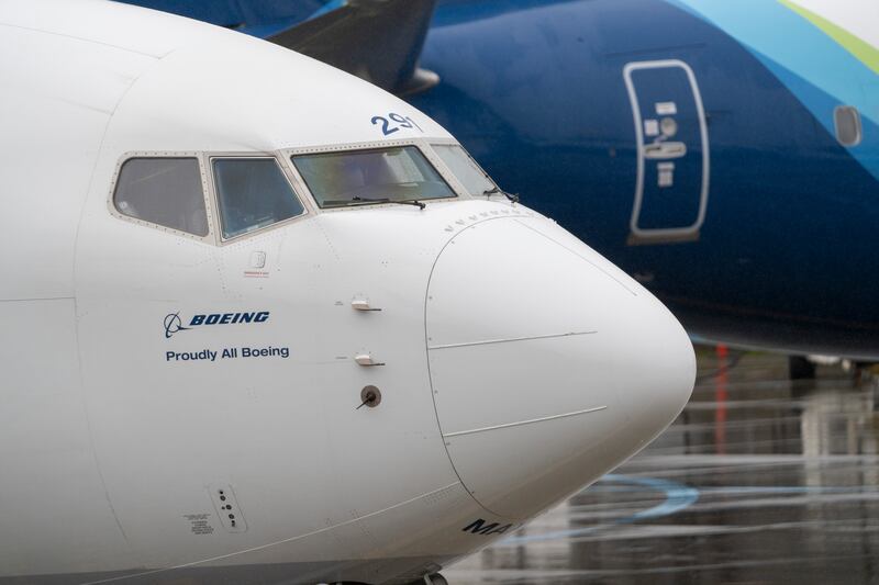 An Alaska Airlines Boeing 737 Max 9 aircraft at Seattle-Tacoma International Airport in January last year. Photograph: M. Scott Brauer/The New York Times