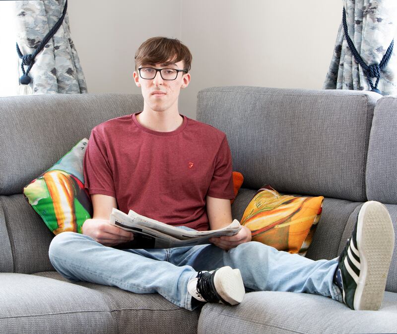 James O'Donoghue, 18, a Leaving Cert student in Co Limerick. Photograph Liam Burke/Press 22
