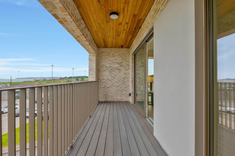 Balconies face the views