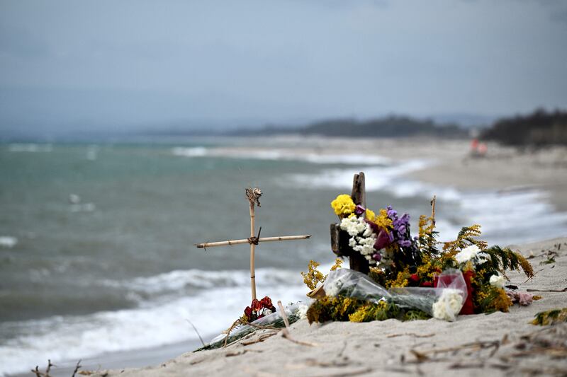 A beach near Cutro, where at least 72 migrants died in February. Photograph: Tiziana Fabi/AFP via Getty Images