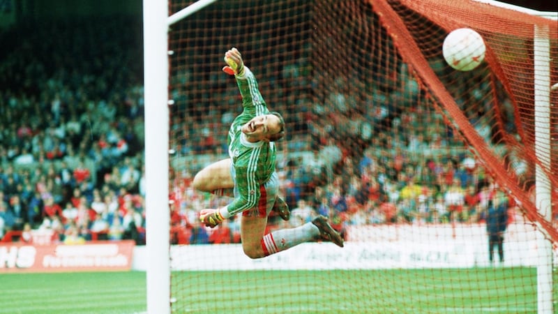 Bruce Grobbelaar won 13 major trophies as Liverpool’s goalkeeper in 14 years. Photograph: Allsport/Inpho