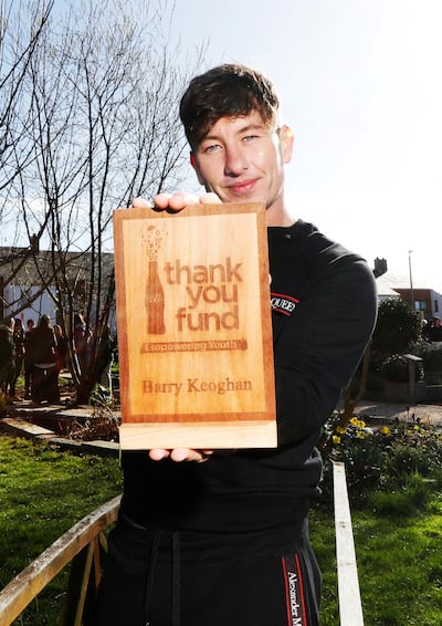 Barry Keoghan launching this year's Coca Cola Thank You Fund; it aims to promote sustainable development, foster inclusion in communities across Ireland and Northern Ireland and create pathways to meaningful education