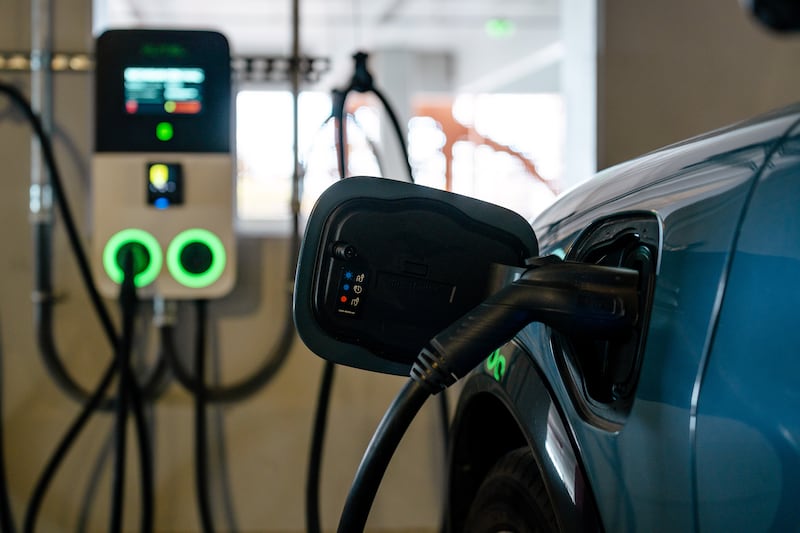 Sales of electric vehicles such as cars are below target. Photograph: Nick Hagen/The New York Times
                      