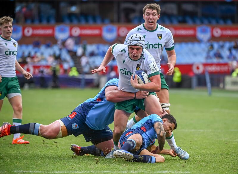 Curtis Langdon of Northampton against the Bulls in Pretoria, South Africa. Photograph: Steve Haag Sports/Deon van der Merwe/Inpho