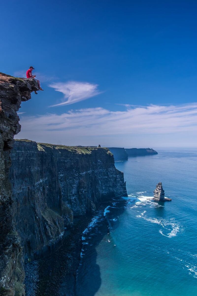 I visited the Cliffs of Moher in Co Clare, where I took this picture.  Photograph: Todor Tilev