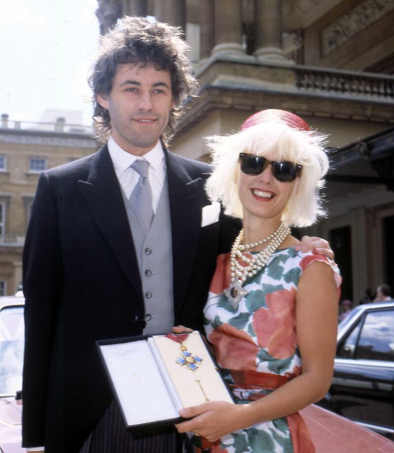 Knighthood: Bob Geldof and Paula Yates, his wife, outside Buckingham Palace in 1986. Photograph: Avalon/Getty