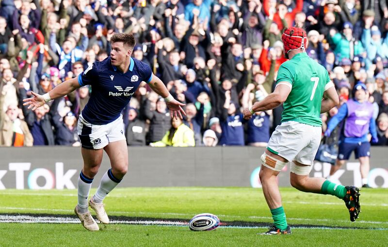 Scotland's Huw Jones is characterised by a friend and player as being 'so skilful with his running lines'. Photograph: PA