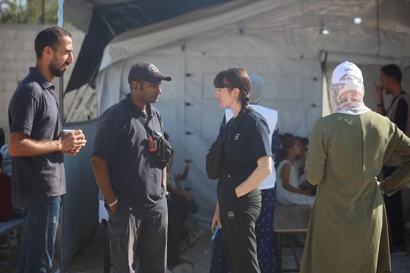 Jenny Higgins in Gaza. Photograph: UK-Med