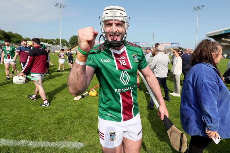 Westmeath's Derek McNicholas celebrates a famous victory over Wexford. Photograph: Laszlo Geczo/Inpho