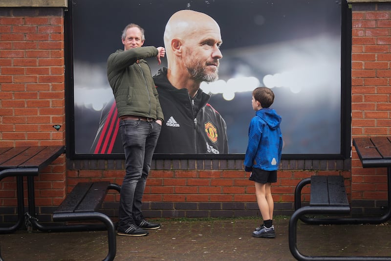 Erik ten Hag is gone but Manchester United are still down. Photograph: Christopher Furlong/Getty Images