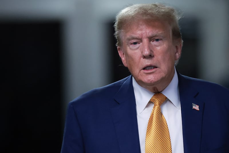 Trump and the 14 co-defendants have pleaded not guilty to racketeering and other charges stemming from what prosecutors allege was a scheme to overturn Mr Trump’s narrow defeat in Georgia. Photograph: Win McNamee/POOL/AFP via Getty Images