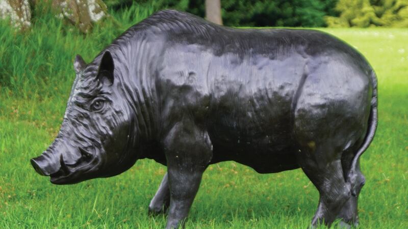 Lot 738,  a bronze life-size figure of a wild boar  (€1,000-€1,500)