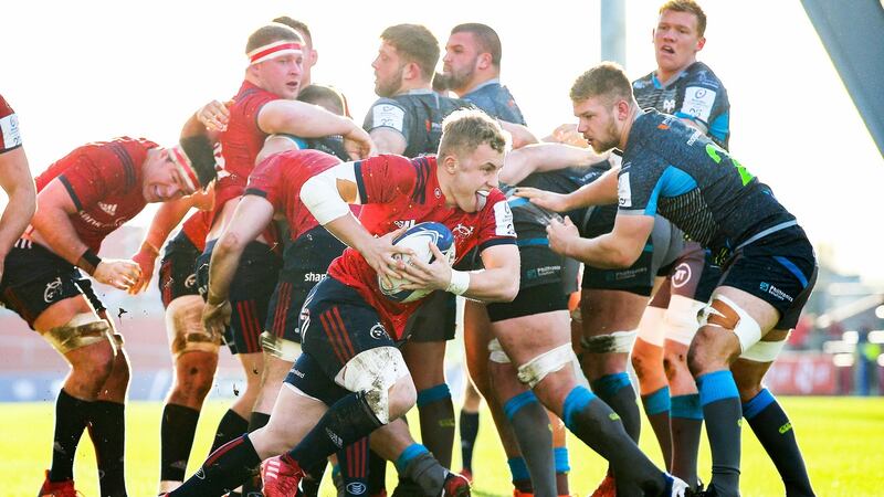 Casey goes round the back to score a try. Photo: Tommy Dickson/Inpho