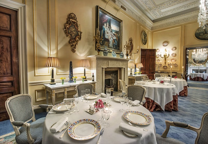 The State Dining Room at Ballyfin in Co Laois. Photograph: Andrea Jones