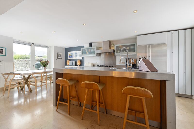 Kitchen with French doors to garden