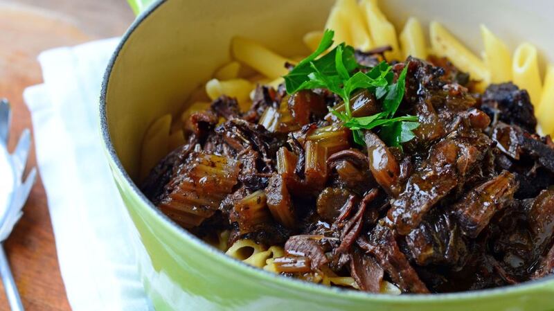 Penne with braised beef