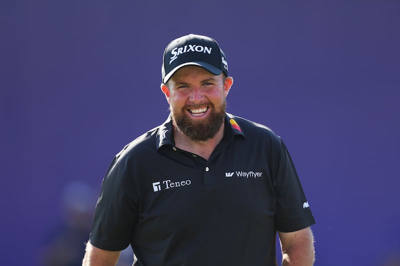 Shane Lowry of Ireland smiles on the 18th green on day two of the DP World Tour Championship at Jumeirah Golf Estates, Dubai. Photograph: Andrew Redington/Getty Images