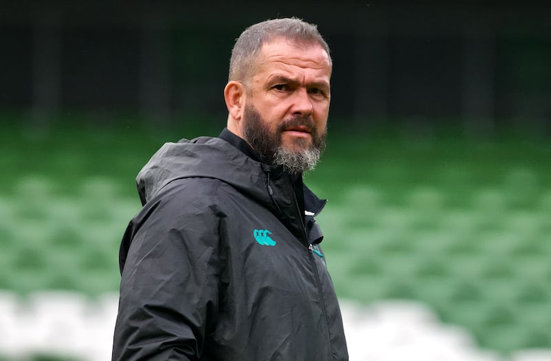 Ireland head coach Andy Farrell may be reluctant to make extensive changes for the Test match against Argentina. Photograph: Henry Simpson