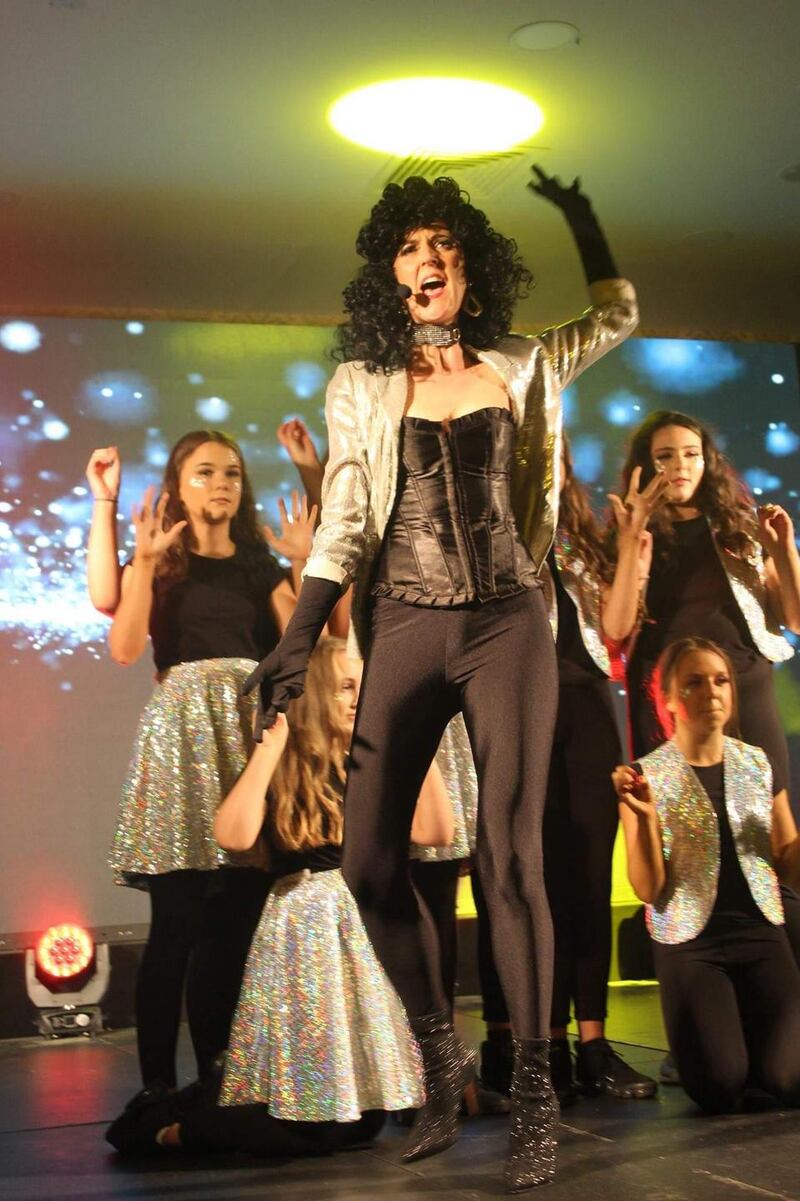 Turn back time: Senator Michelle Mulherin crushes it as Cher during a local Mayo GAA fundraiser