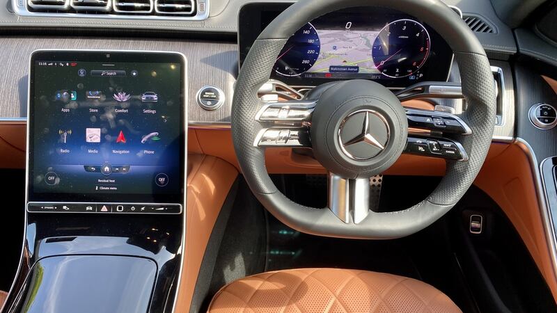 The star attraction, however, is the striking centre console 12.8-inch infotainment control screen