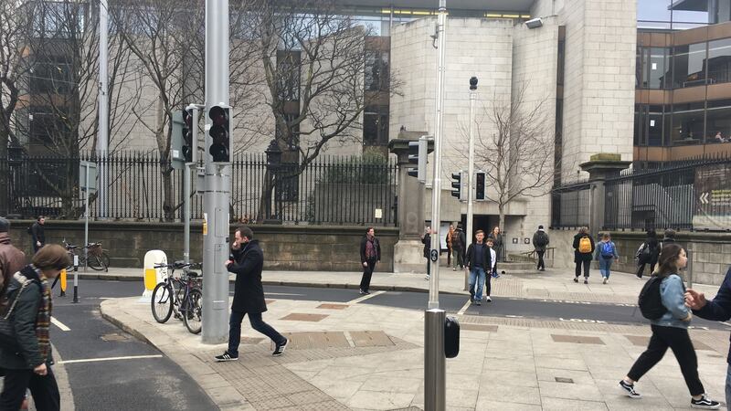 Traffic lights out in Dublin city centre due to a power outage. Photograph: Dominick Coyle/The Irish Times