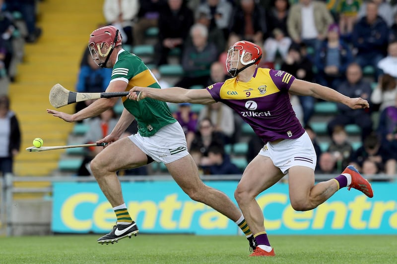 Fionán Mackessy in action for Kerry against Wexford. He has made the switch to Kilkenny and lines out at wing back for the Cats against Clare in Ennis. Photograph: Lorraine O’Sullivan/Inpho