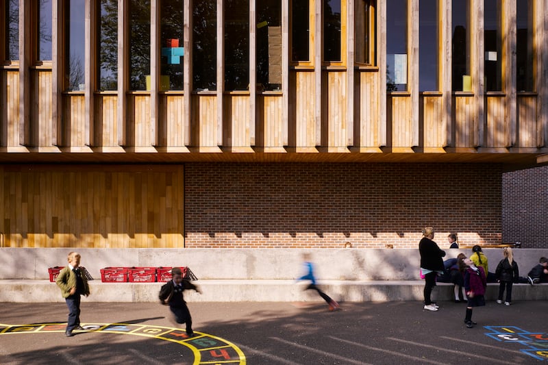 Pupils make the most of their break at Inchicore National School. Photograph: Ros Kavanagh