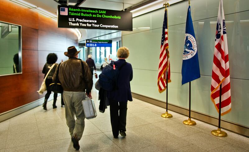 Upon landing in the US, travelers are processed as domestic arrivals as they have gone through customs and border protection  in Dublin