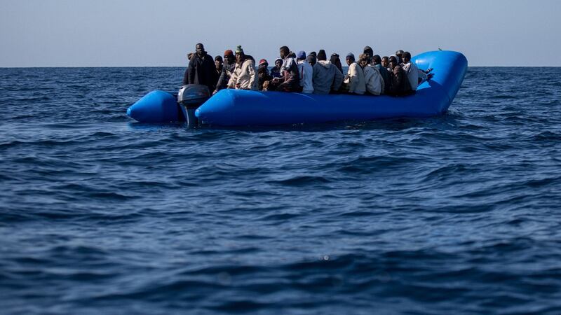 A boat with 47 migrants on board is pictured  off Libya’s coast on January 19th, 2019. Photograph: Federico Scoppa/AFP via Getty Images