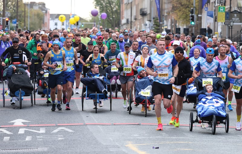 Dublin Marathon 2024 participants. Photograph: Stephen Collins/Collins Photos
