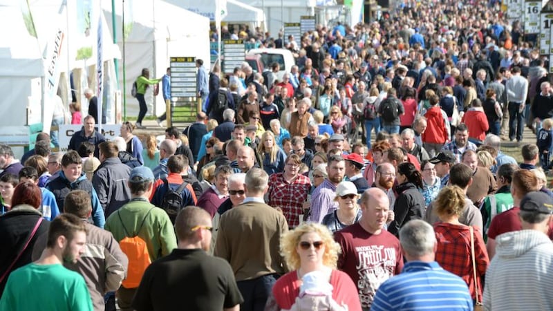 A section of the crowd at the National Ploughing Championships at Ratheniska, Co Laois. Photograph: Eric Luke/The Irish Times.