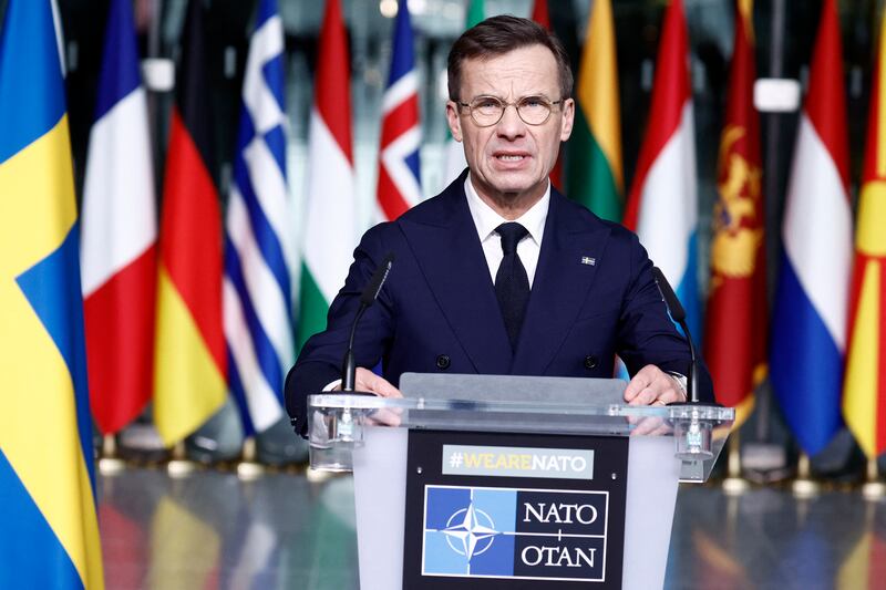 Swedish prime minister Ulf Kristersson. Photograph: Kenzo Tribouillard/AFP via Getty Images