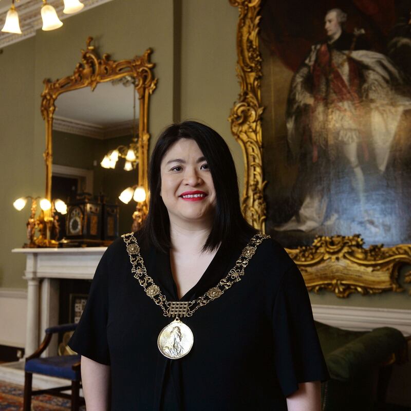 Mansion House: Hazel Chu, the Lord Mayor of Dublin. Photograph: Alan Betson