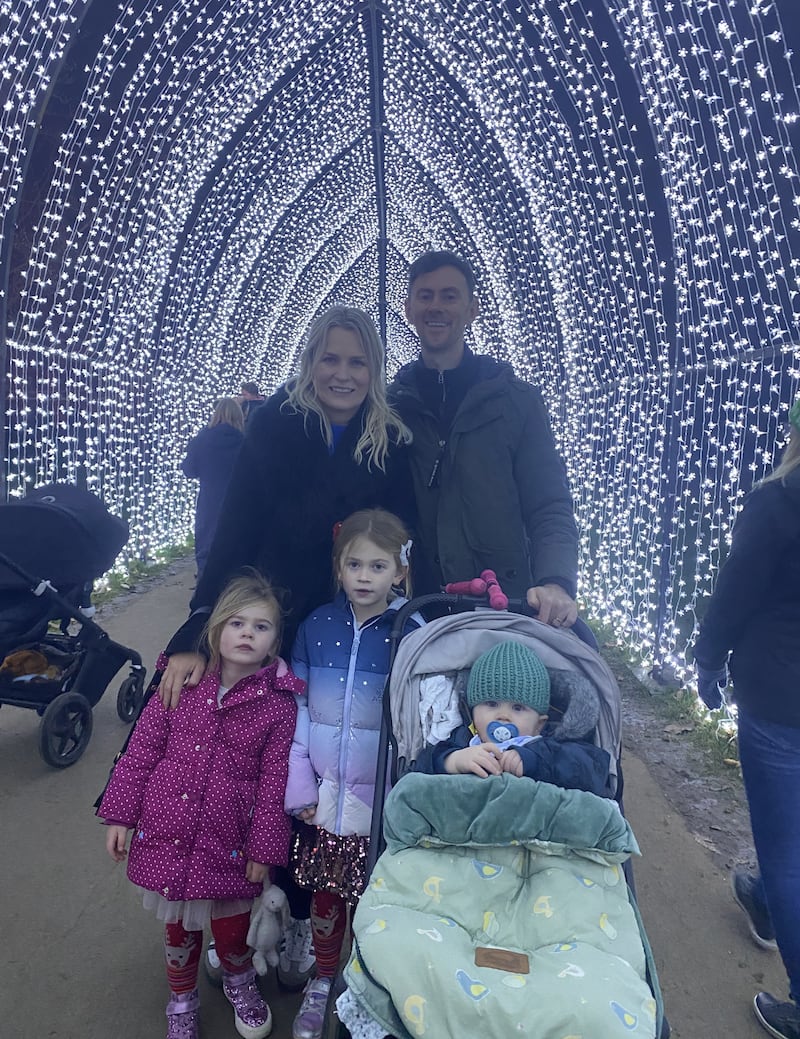 Lorraine Nolan with her husband and children, Anna, Lylagh and Paddy