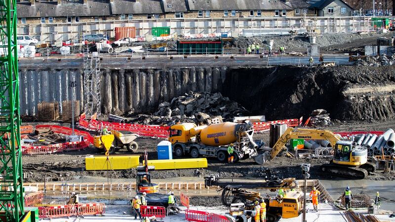 A view of the construction site of the national children’s hospital.Photograph: Tom Honan/The Irish Times