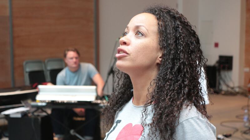 Cat Simmons in rehearsals for A Midsummer Night’s Dream.  Directed by Sean Holmes and Stef O’Driscoll at Bord Gáis Energy Theatre, as part of the Dublin Theatre Festival