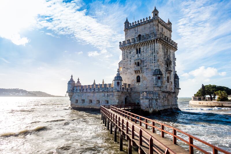 Belém Tower, officially the Tower of Saint Vincent, a 16th century fortification that acts as a ceremonial coastal gateway to the city. Photograph: Getty