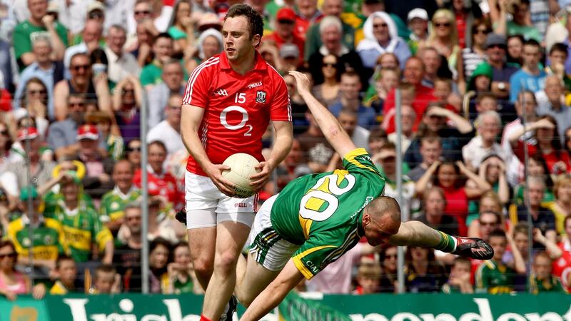 Cork’s Paul Kerrigan in action against  Micheál Quirke of Kerry during the 2011 Munster SFC Final in Killarney. Photograph: James Crombie/Inpho