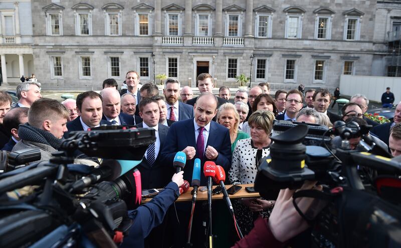 Micheál Martin at the reconvening of the 33rd Dáil following the 2020 general election. Photograph: Charles McQuillan/Getty Images