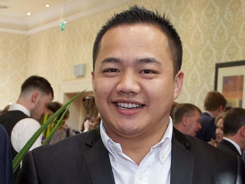 Jack Wu, of Colleen Investment Ltd, is pictured at an Ireland-US Council event at the Clyde Court Hotel, Ballsbridge, Dublin, in April, 2015. Photograph: Lensmen