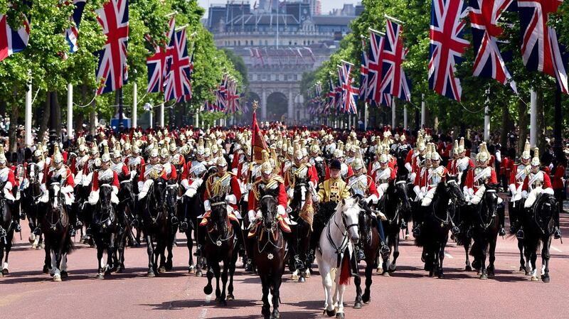 Trooping of the colour in London. Brexit is driven in part by imperial nostalgia.