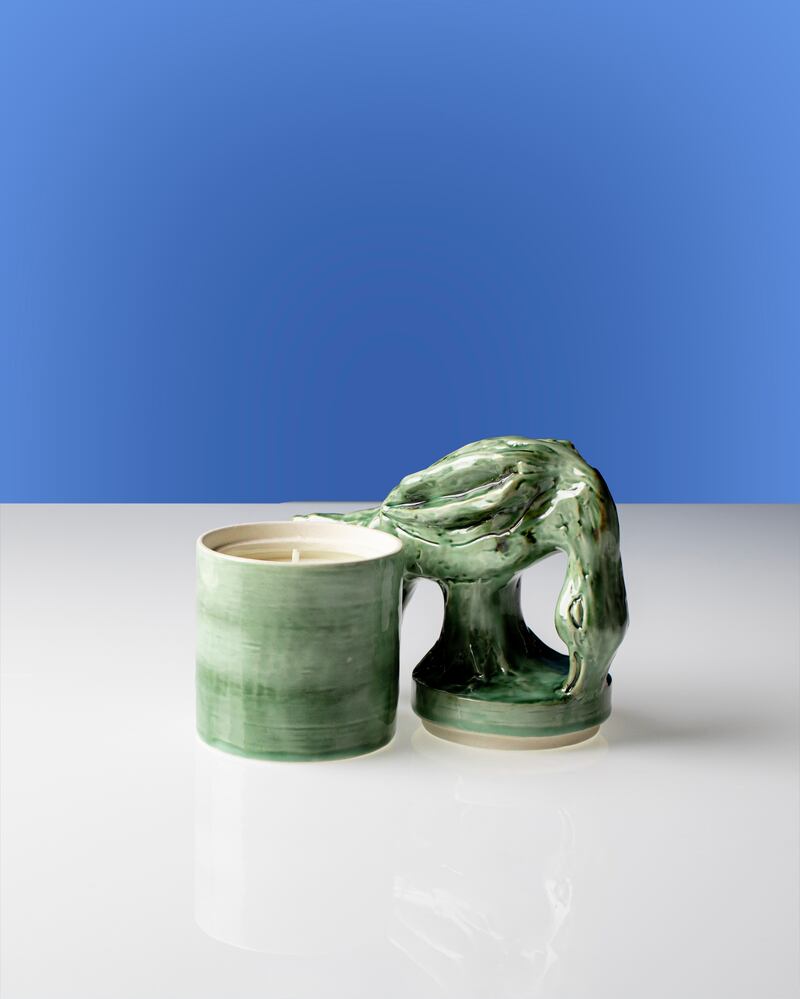 Sonata scented green candle, €89, Nordic Elements