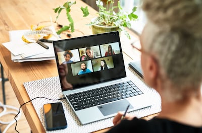 Video conferencing helped business to run more smoothly during lockdown. Picture posed