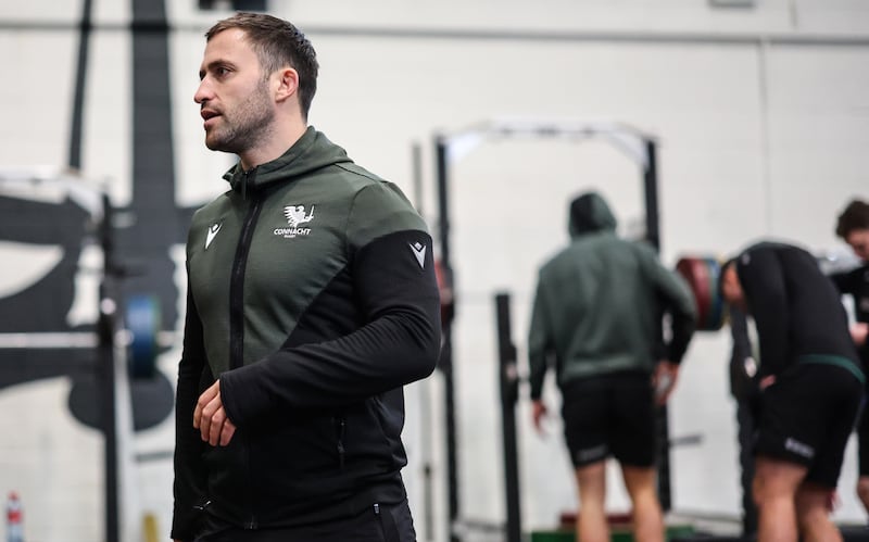 Caolin Blade training in the gym at the Sportsground, Galway. Photograph: James Crombie/Inpho