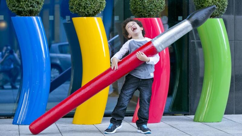 The Doodle 4 Google creative art competition is in its seventh year. Pictured  Max Raingill (5) from Ballsbridge. Photograph: Marc O’Sullivan