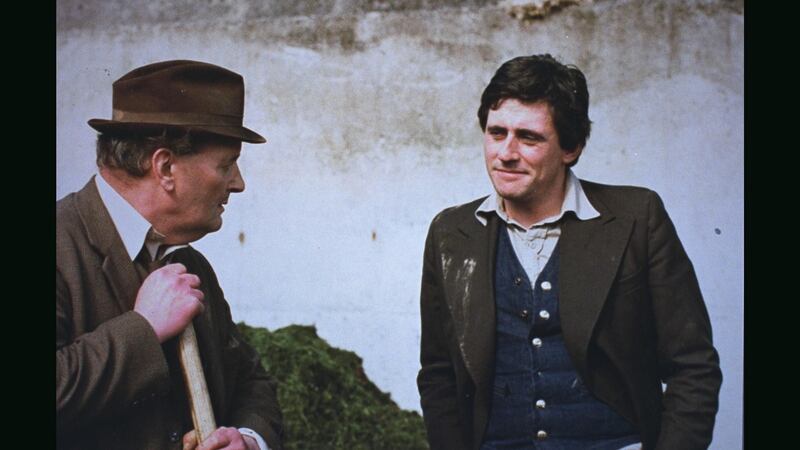 Gabriel Byrne as Pat Barry, with John Cowley in a scene from 'The Riordans'