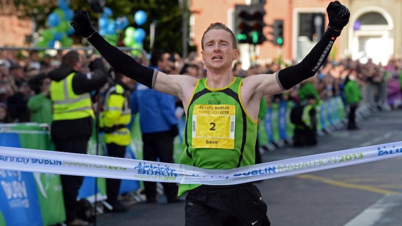 Sean Hehir, winner of  the Airtricity Dublin Marathon. Photograph: Eric Luke